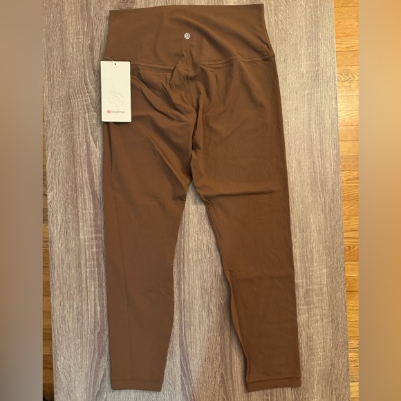 New with tags Lululemon Align high rise ribbed pant 25”. Java. Brown. Size 10. - Picture 11 of 11
